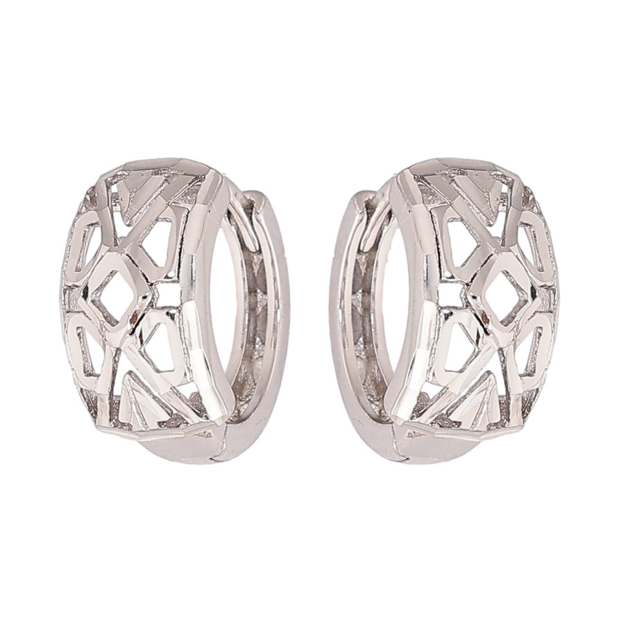 Сережки Xuping колір Родій колечка Декоративний візерунок фото №1