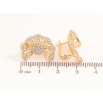 Серьги Xuping цвет Позолота 18K английский замок Цветочки с инкрустацией кристаллами фото №2
