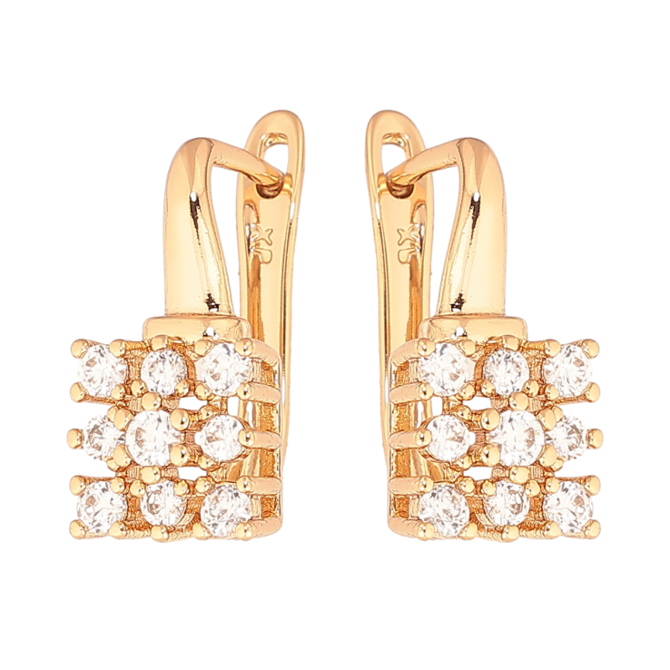 Серьги Xuping цвет Позолота 18K английский замок Инкрустация кристаллами фото №18