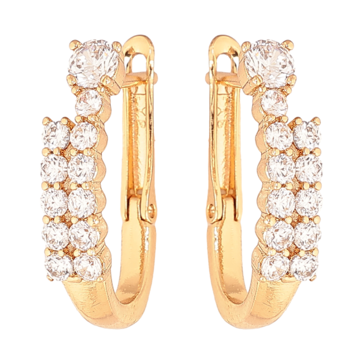 Серьги Xuping цвет Позолота 18K английский замок Инкрустация кристаллами фото №17