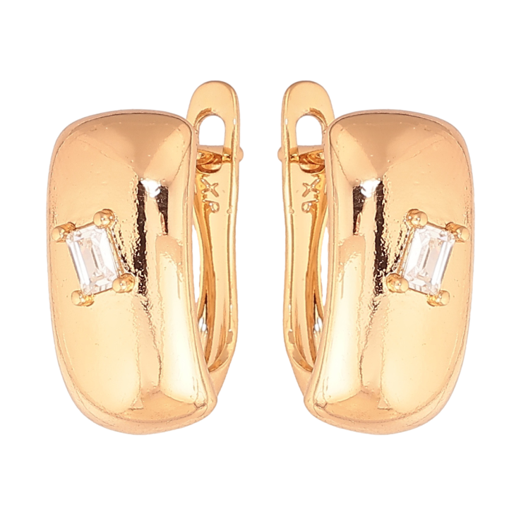 Серьги Xuping цвет Позолота 18K английский замок Узор с кристаллами фото №24