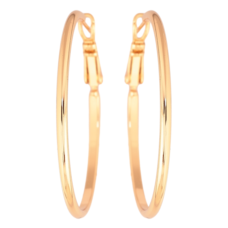 Сережки Xuping колір Позолота 18K кільця (конго) Класика ø 4см фото №10