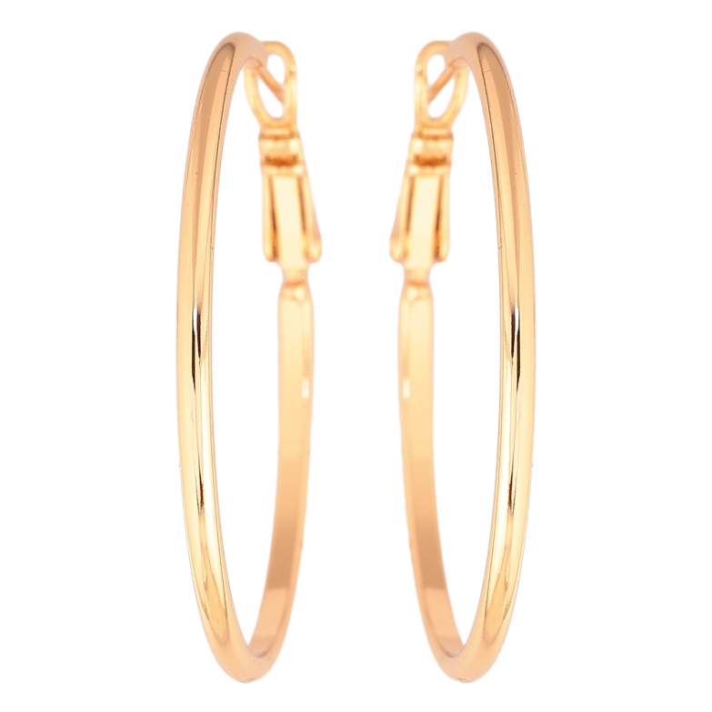 Серьги Xuping цвет Позолота 18K кольца (конго) Классика ø 4см фото №1