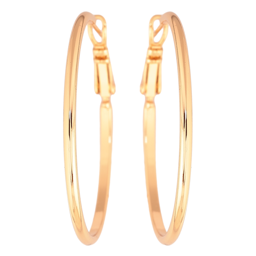 Сережки Xuping колір Позолота 18K кільця (конго) Класика ø 4см фото №1