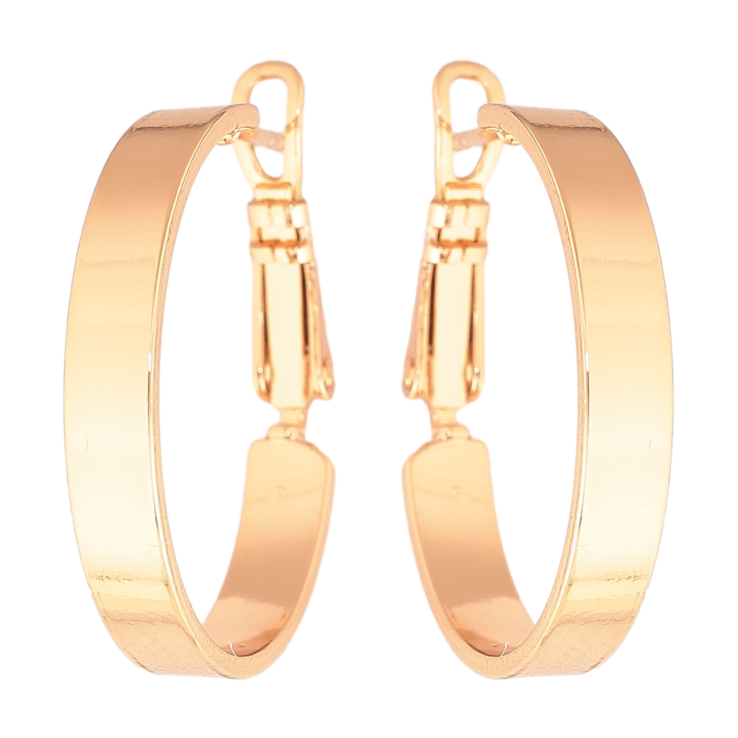 Сережки Xuping колір Позолота 18K кільця (конго) Класика ø 2.5см фото №4