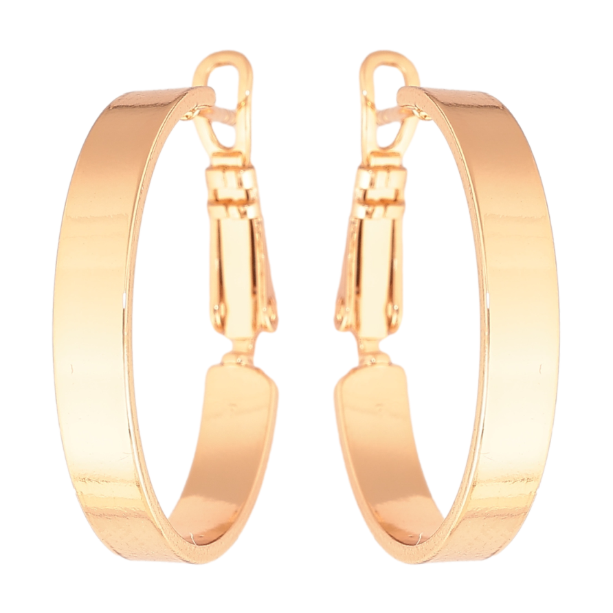 Сережки Xuping колір Позолота 18K кільця (конго) Класика ø 2.5см фото №1