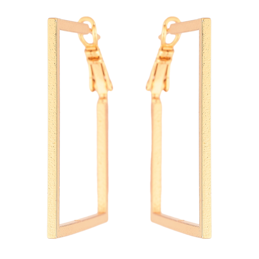 Сережки Xuping колір Позолота 18K італійський замок Квадратні 3.5 х 3.5см фото №1 Сережки Xuping колір Позолота 18K італійський замок Квадратні 3.5 х 3.5см фото №1