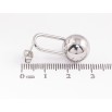 Сережки Xuping TTM Stainless Steel колір Родій пусети Кульки на дужках фото №2