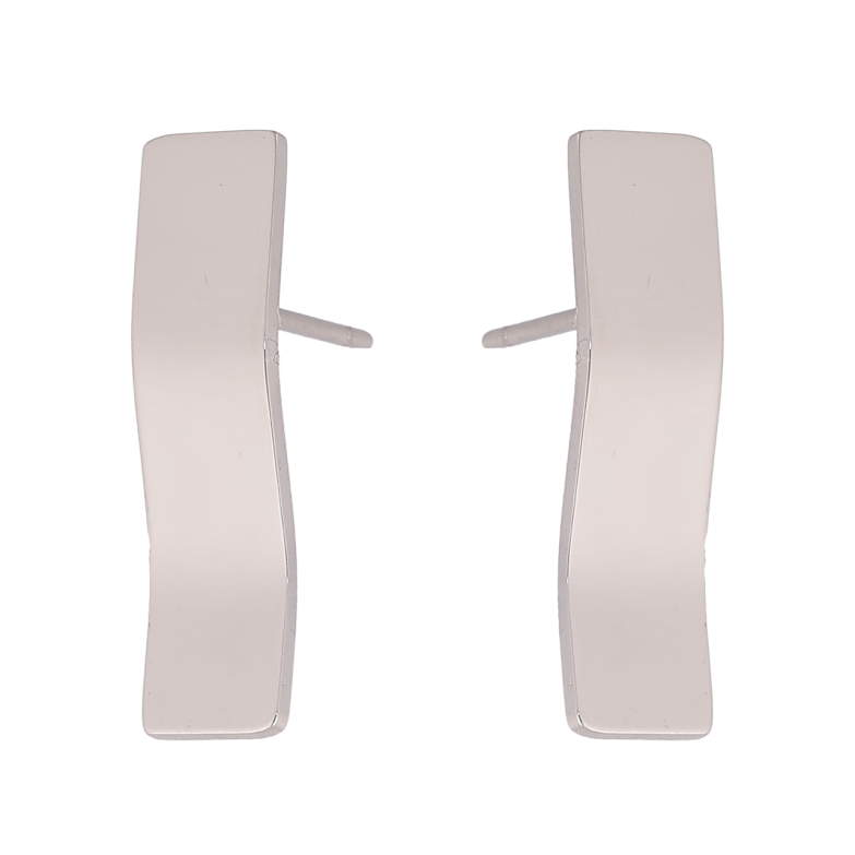 Сережки Xuping TTM Stainless Steel колір Родій пусети Декоративні фото №1