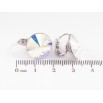 Сережки Xuping колір Родій з кристалами Swarovski французький замок Кристали АВ ø 14мм фото №2