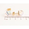 Сережки Xuping колір Позолота 14K з кристалами Swarovski пусети Кристальні кубики Shimmer 8х8мм фото №2