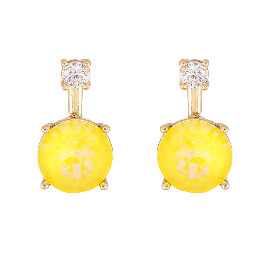 Сережки Xuping колір Позолота 14K з кристалами Swarovski пусети Кристали Sunflower фото №1
