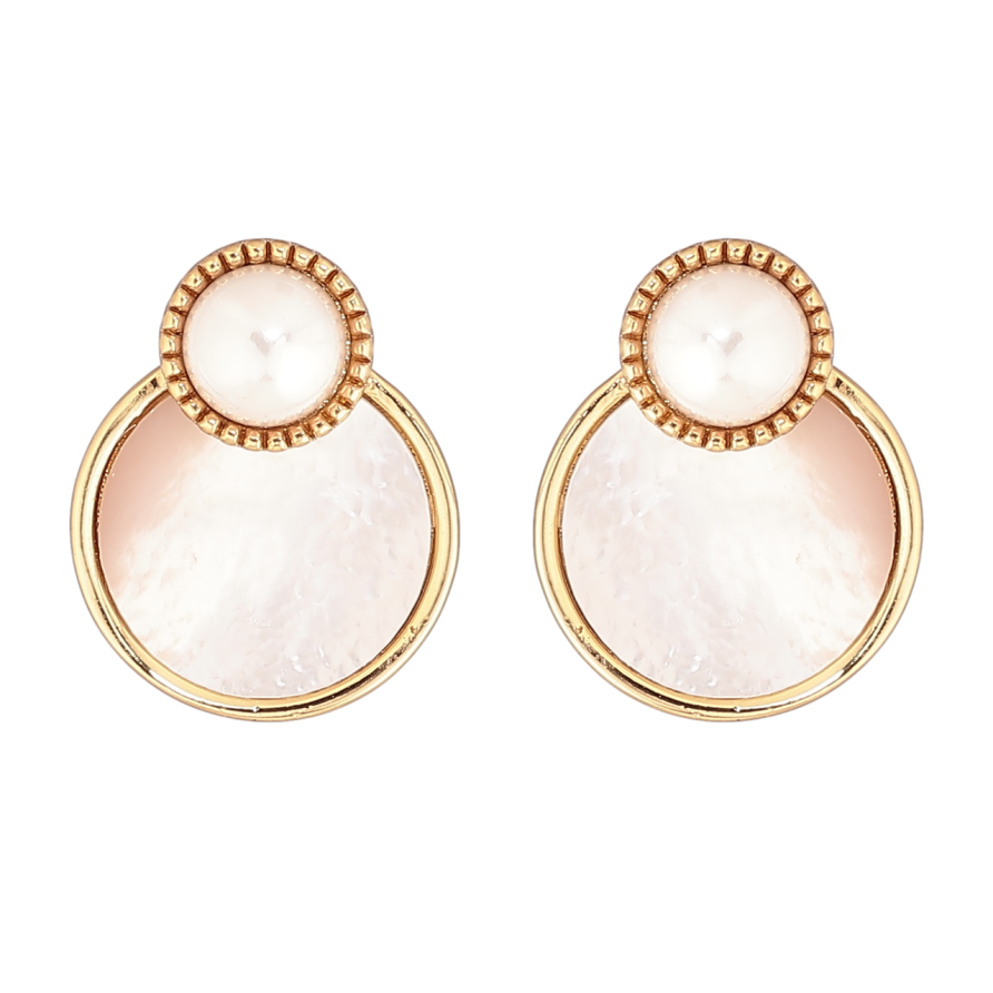 Серьги Xuping Позолота 14K пусеты Перламутровые вставки фото №1 Серьги Xuping Позолота 14K пусеты Перламутровые вставки фото №1