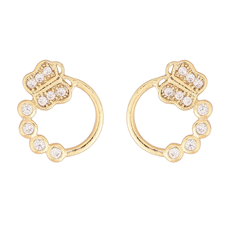 Сережки Xuping колір Позолота 14K пусети Кільця з метеликами фото №17