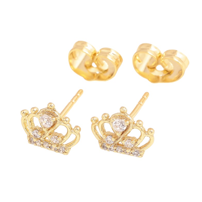 Сережки Xuping колір Позолота 14K пусети Корона фото №8