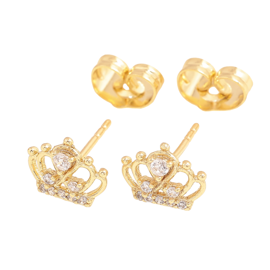 Сережки Xuping колір Позолота 14K пусети Корона фото №1