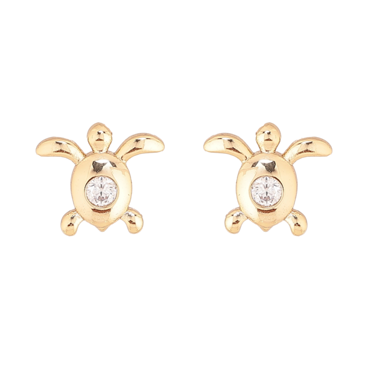 Сережки Xuping колір Позолота 14K пусети Черепашки фото №18