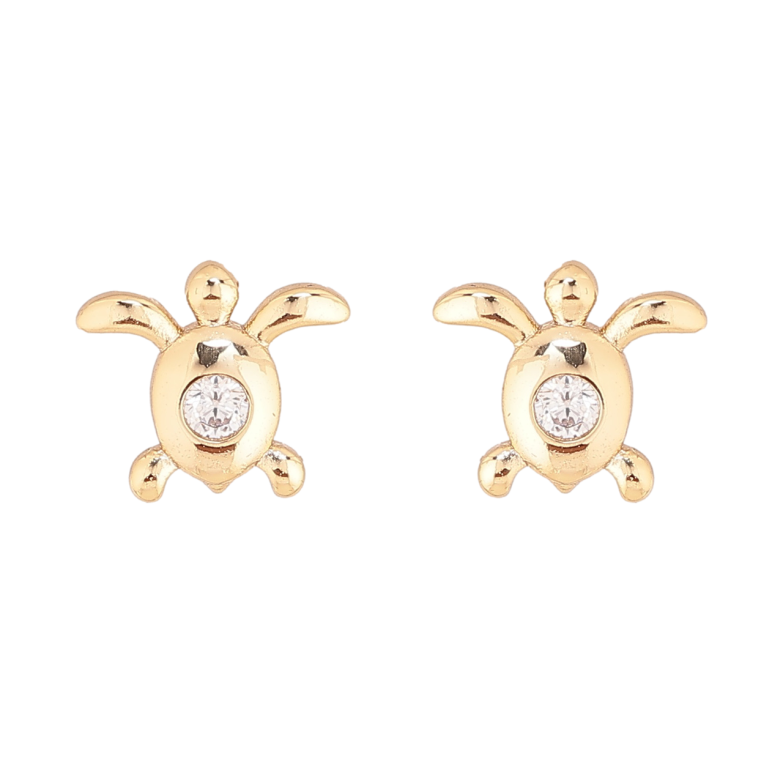 Серьги Xuping цвет Позолота 14K пусеты Черепашки фото №6