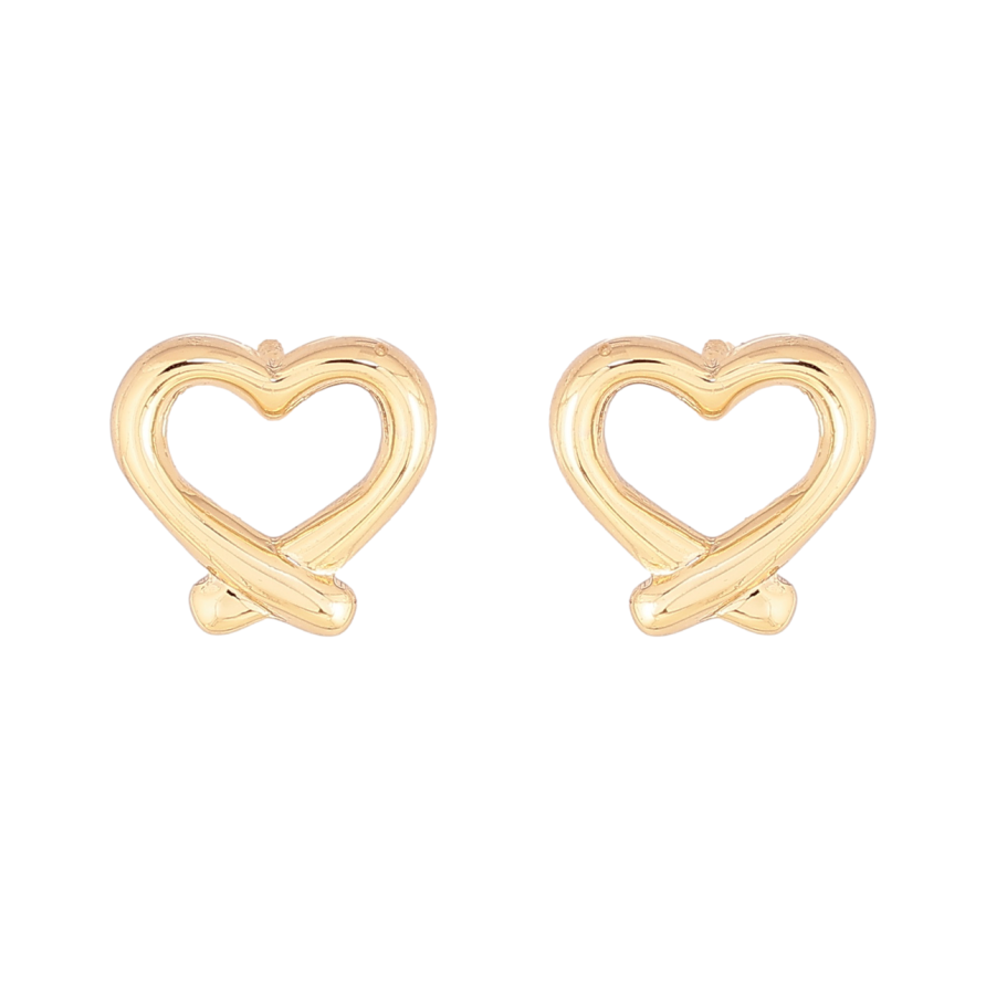 Сережки Xuping колір Позолота 14K пусети Сердечка фото №1