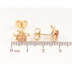 Серьги Xuping цвет Позолота 14K пусеты Кристальные чертята фото №2