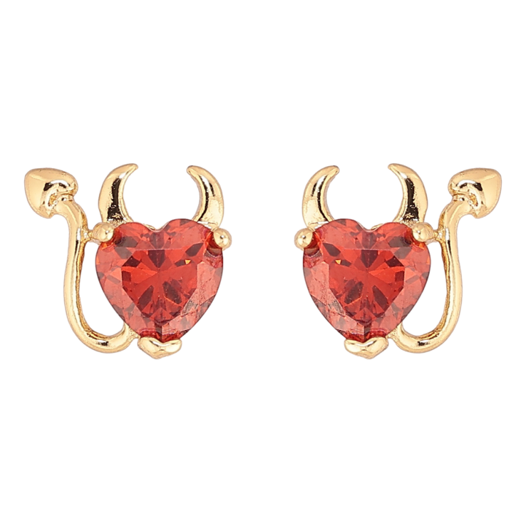 Серьги Xuping цвет Позолота 14K пусеты Кристальные чертята фото №8