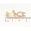 Серьги Xuping цвет Позолота 14K пусеты Лошадки с буквой А фото №2