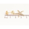 Серьги Xuping цвет Позолота 14K пусеты Морские звезды фото №2