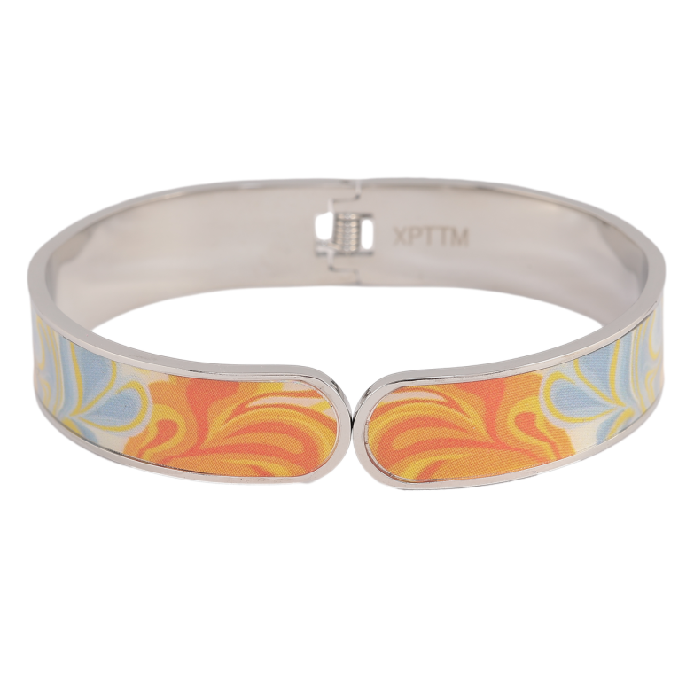 Браслет Xuping ТТМ Stainless Steel цвет Родий Декоративный узор ø 6см фото №1