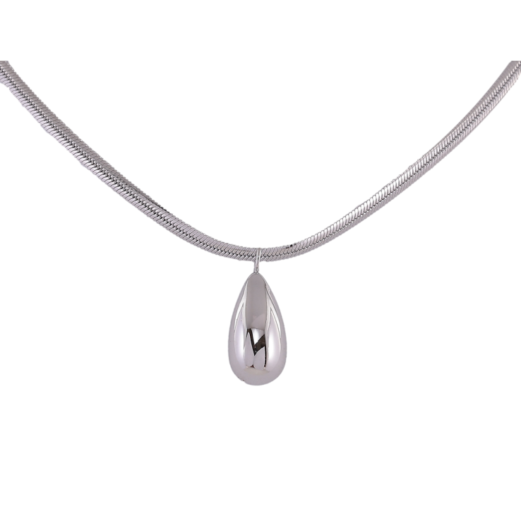 Подвеска на цепочке Xuping ТТМ Stainless Steel цвет Родий Капелька длинна 46-51см х 2мм фото №21