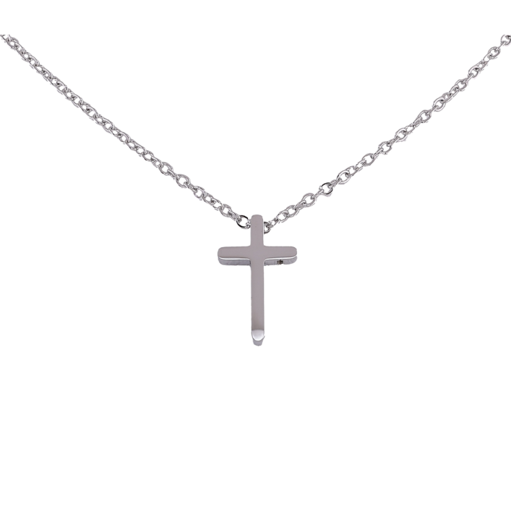 Подвеска на цепочке Xuping ТТМ Stainless Steel цвет Родий Крестик длинна 42-47см х 1.5мм фото №20