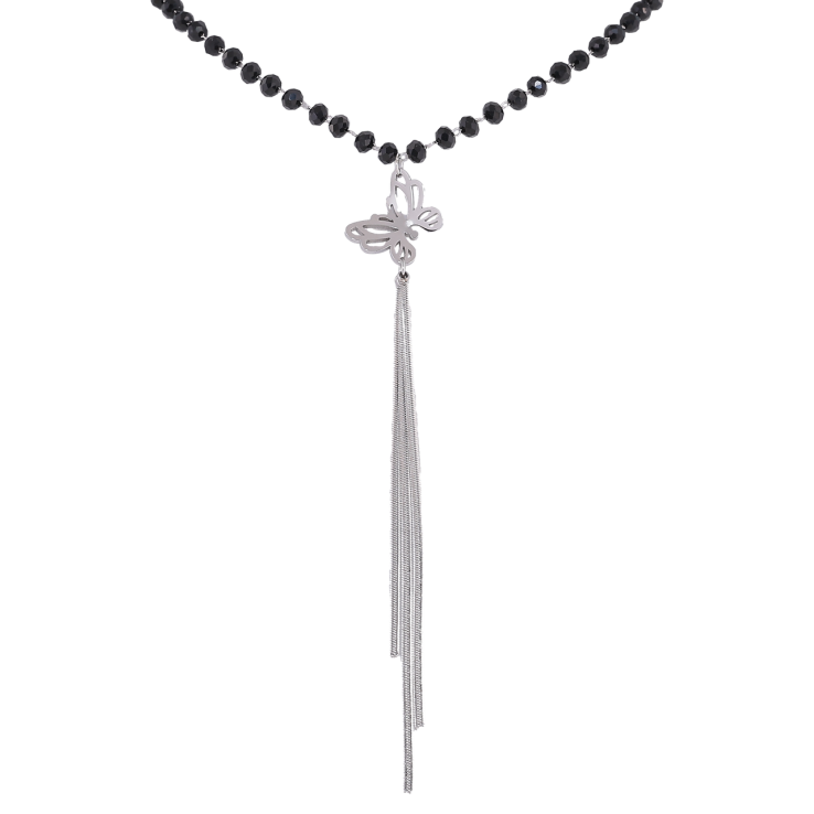 Підвіска на ланцюжку Xuping ТТМ Stainless Steel колір Родій Метелик довжина 42-47см х 4мм фото №9