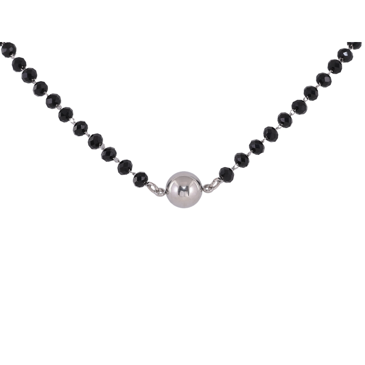 Підвіска на ланцюжку Xuping ТТМ Stainless Steel колір Родій Намистина, ø 8 мм довжина 46-51 см х 4 мм фото №8