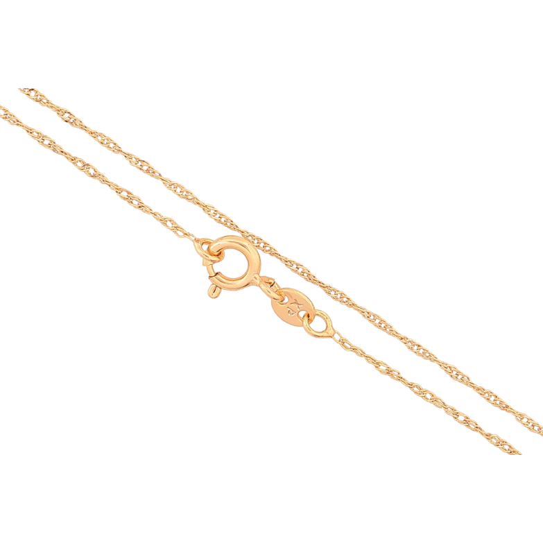 Цепочка Xuping цвет Позолота 18K Плетение Сингапур длинна 45см х 1мм фото №1