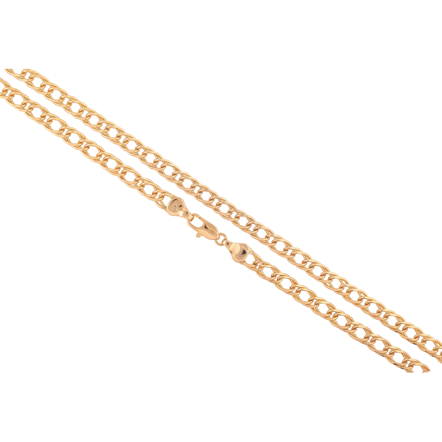 Ланцюжок Xuping колір Позолота 18K Плетіння Подвійний Ромб довжина 45см х 6мм фото №1