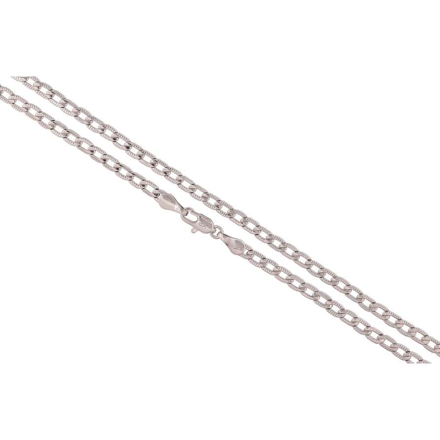 Ланцюжок Xuping Родій Плетіння Панцирне з візерунком довжина 59см х 4мм фото №1
