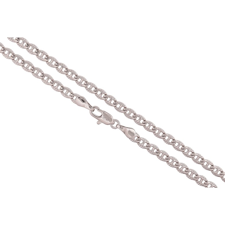 Ланцюжок Xuping Колір Родій Плетіння Морський ланцюг з візерунком довжина 60см х 4мм фото №1 Ланцюжок Xuping Колір Родій Плетіння Морський ланцюг з візерунком довжина 60см х 4мм фото №1