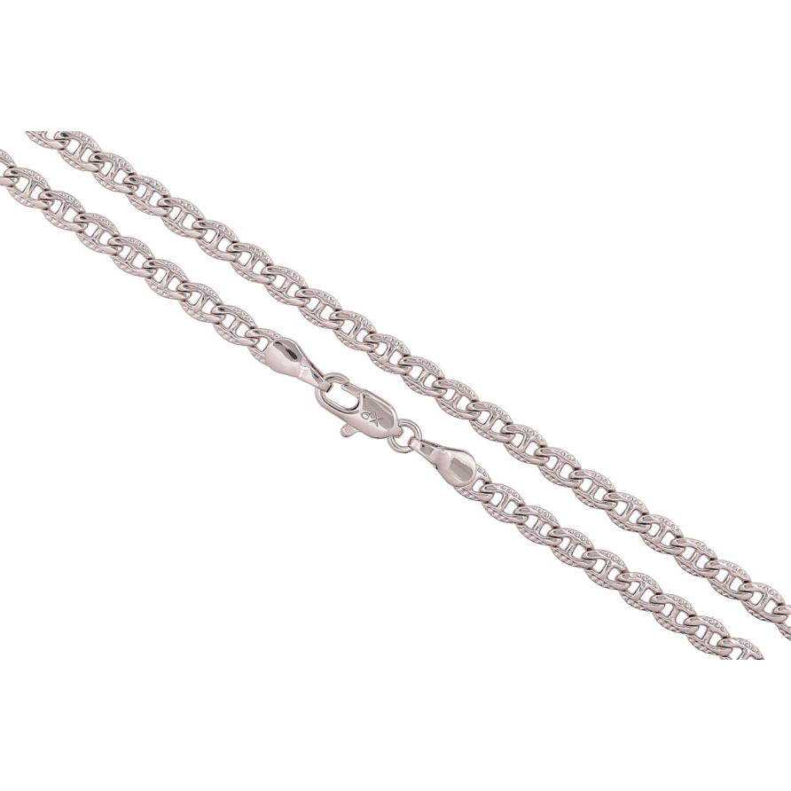 Ланцюжок Xuping Колір Родій Плетіння Морський ланцюг з візерунком довжина 60см х 4мм фото №1 Ланцюжок Xuping Колір Родій Плетіння Морський ланцюг з візерунком довжина 60см х 4мм фото №1