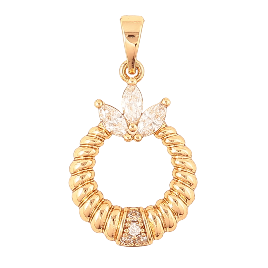 Кулон Xuping колір Позолота 18K Кільце з кристалами для ланцюжка до 5мм фото №1 Кулон Xuping колір Позолота 18K Кільце з кристалами для ланцюжка до 5мм фото №1