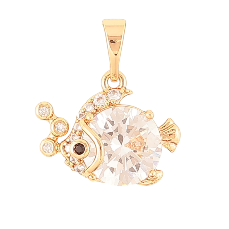 Кулон Xuping цвет Позолота 18K Кристальная рыбка для цепочки до 5мм фото №21