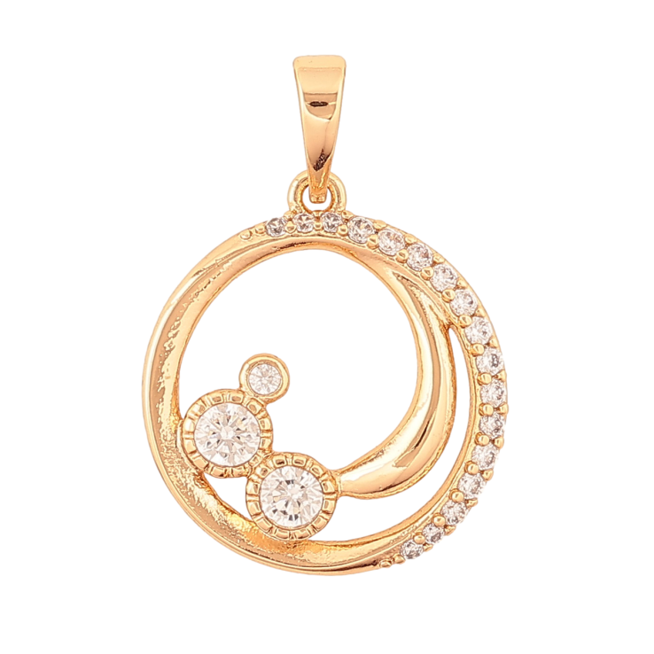 Кулон Xuping Позолота колір 18K Кільце з кристалами для ланцюжка до 6 мм фото №6 Кулон Xuping Позолота колір 18K Кільце з кристалами для ланцюжка до 6 мм фото №6