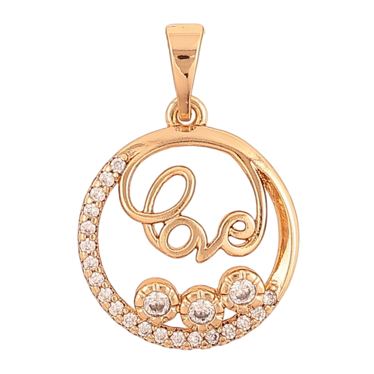 Кулон Xuping Позолота колір 18K Love в колечку для ланцюжка до 5мм фото №23 Кулон Xuping Позолота колір 18K Love в колечку для ланцюжка до 5мм фото №23