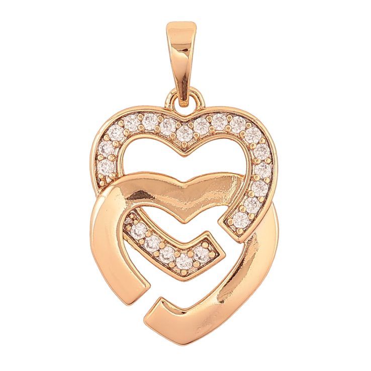 Кулон Xuping Позолота колір 18K Два серця для ланцюжка до 6мм фото №13 Кулон Xuping Позолота колір 18K Два серця для ланцюжка до 6мм фото №13