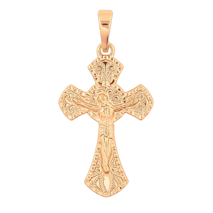 Кулон Xuping Цвет Позолота 18K Крест с Распятием для цепочки до 6мм фото №8