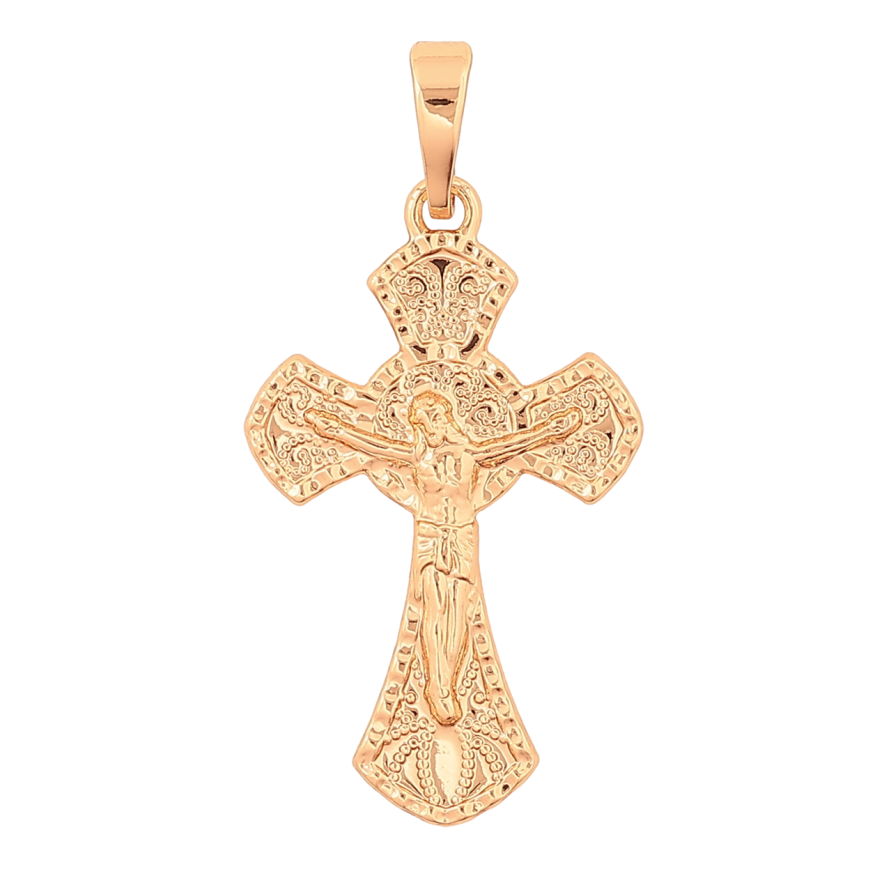 Кулон Xuping Цвет Позолота 18K Крест с Распятием для цепочки до 6мм фото №1