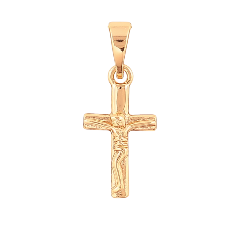 Кулон Xuping Цвет Позолота 18K Крест с Распятием для цепочки до 5мм фото №1