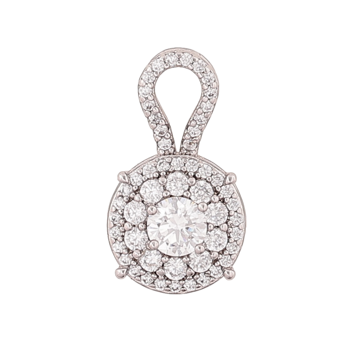 Кулон Xuping Колір Родій Інкрустація кристалами для ланцюжка до 2мм фото №5 Кулон Xuping Колір Родій Інкрустація кристалами для ланцюжка до 2мм фото №5