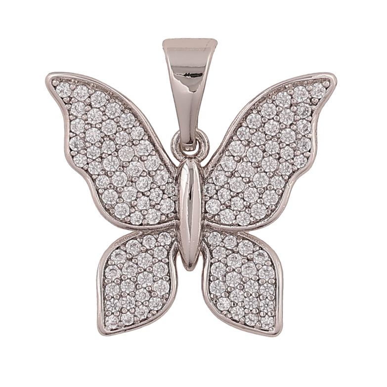 Кулон Xuping Колір Родій Метелик з інкрустацією кристалами для ланцюжка до 7 мм фото №10
