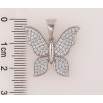 Кулон Xuping Колір Родій Метелик з інкрустацією кристалами для ланцюжка до 7 мм фото №2