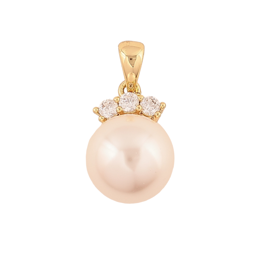 Кулон Xuping Колір Позолота 14K Перлина з кристалами для ланцюжка до 4мм фото №1