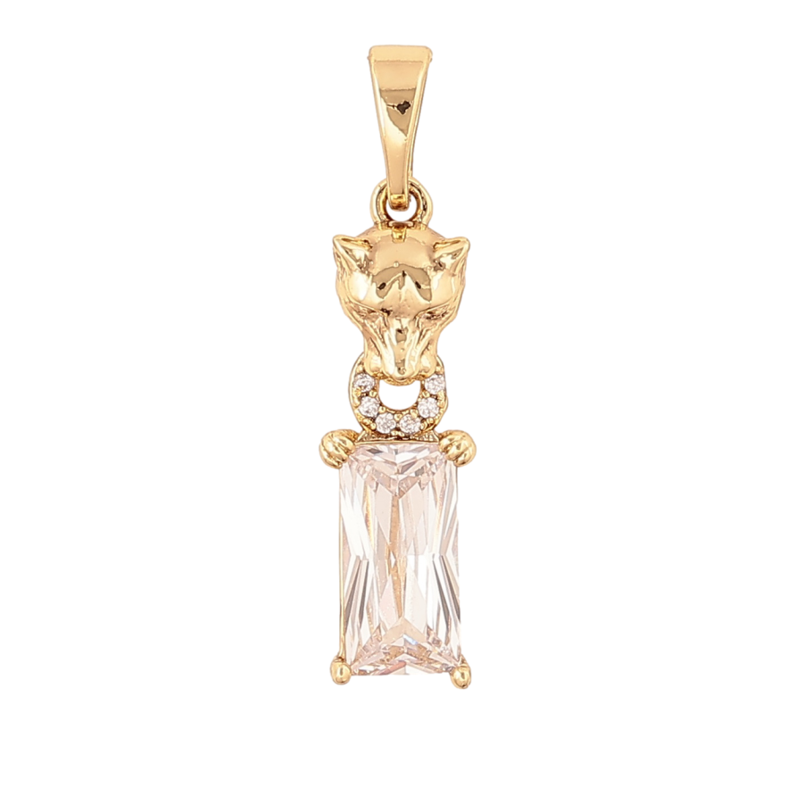 Кулон Xuping Колір Позолота 14K Леопард з кристалом для ланцюжка до 5мм фото №1